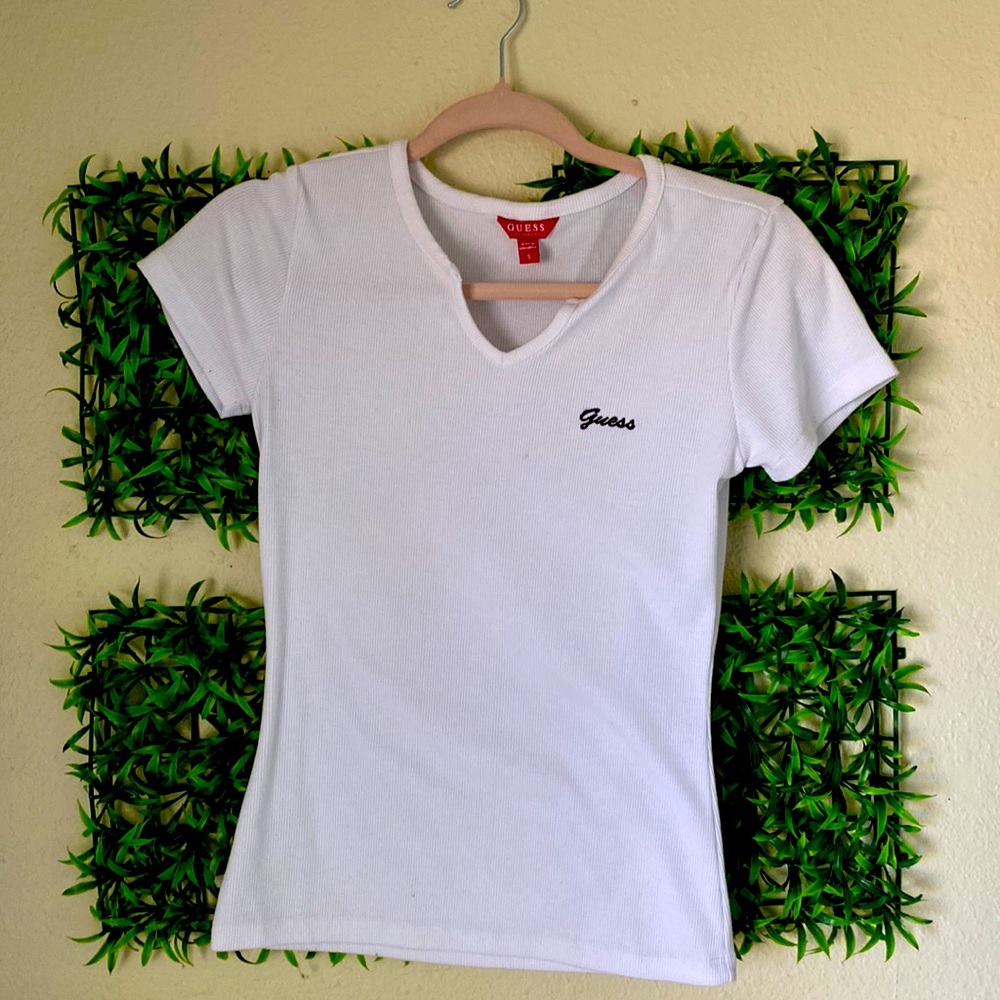 GUESS basic fitting white tee